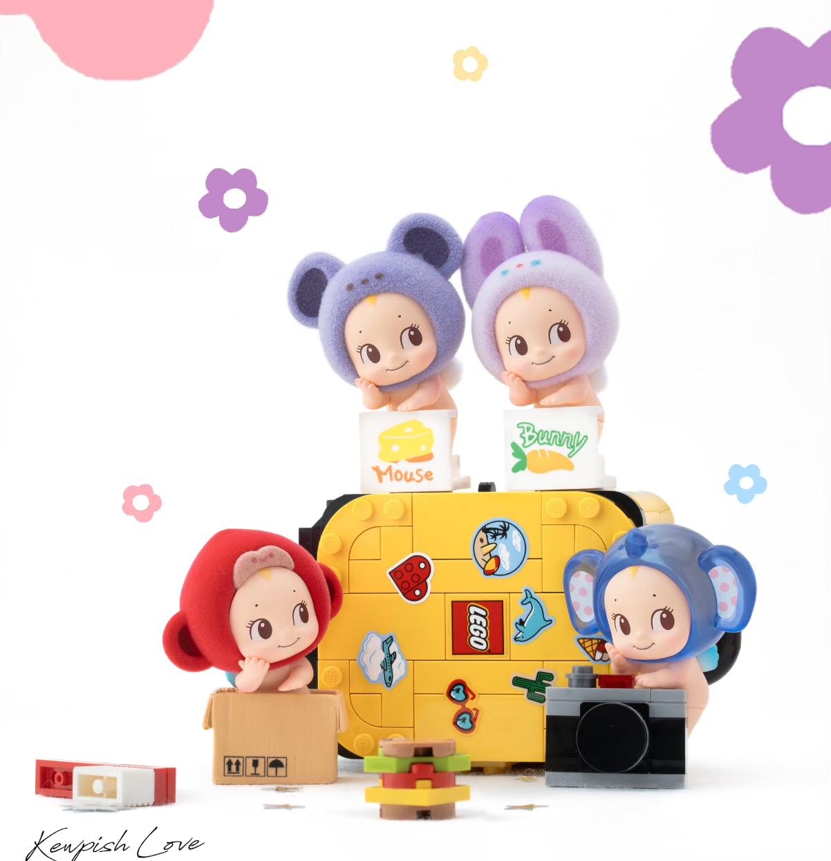 Kewpish Love Animal Lying Posture Figure Series Blind Box
