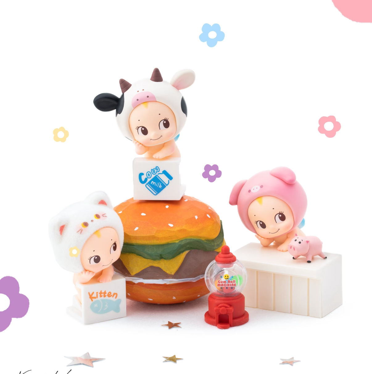 Kewpish Love Animal Lying Posture Figure Series Blind Box