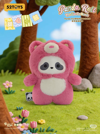 Panda Roll The Zoo In Hands Series Plush Keychain