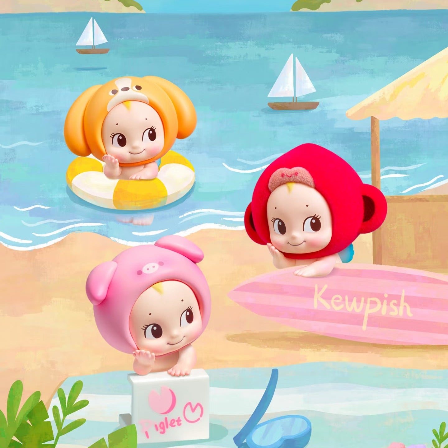 Kewpish Love Animal Lying Posture Figure Series Blind Box