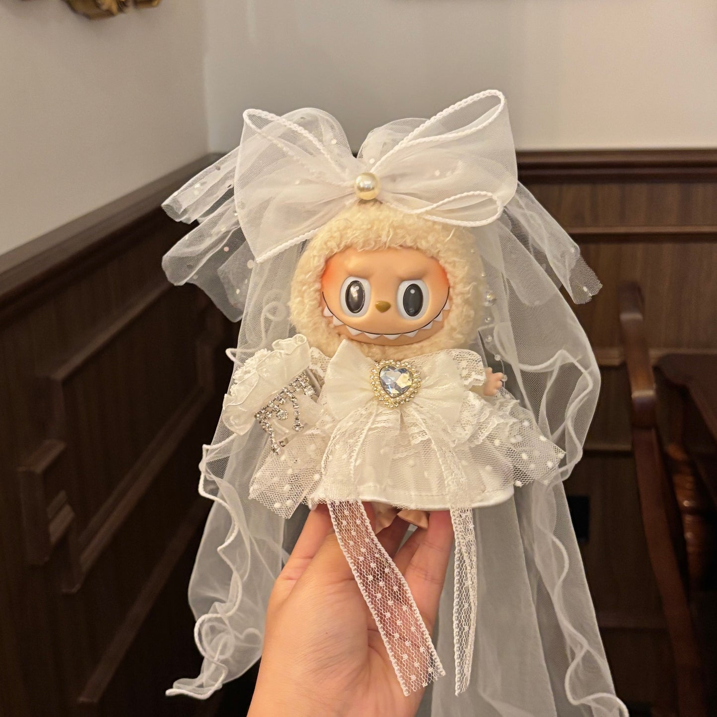 17cm 라부부 웨딩드레스 &amp; 정장 봉제인형 (예약 판매)