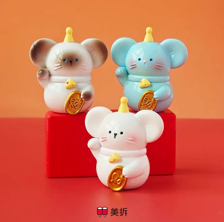 MeiChai-Chinese Zodiac Animals Bring Wealth Mini Bean Blind Bag