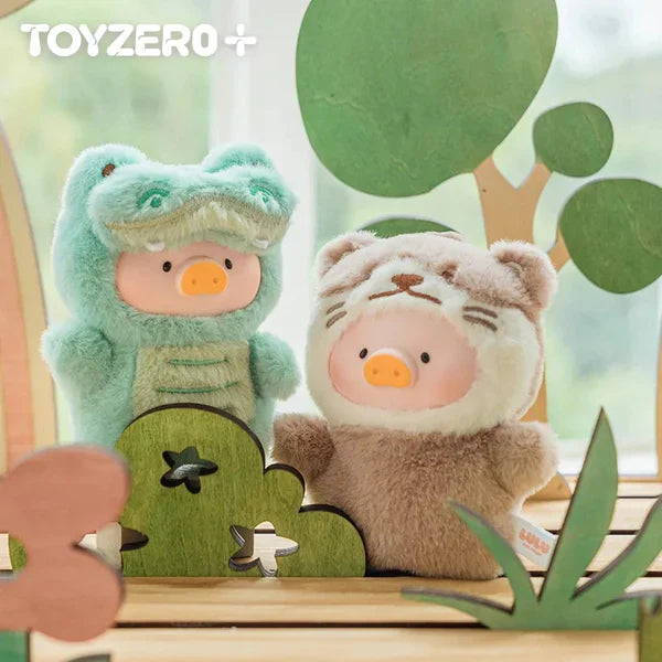 Lulu The Piggy Animal Party Puppet Show PVC Face Plush Keychain Blind Box